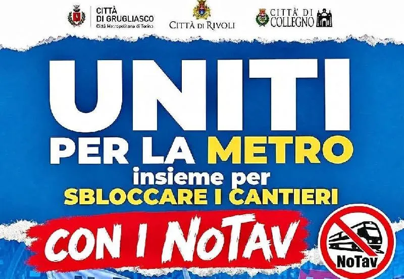 SINDACI PD CONVOCANO CORTEO PER LA METROPOLITANA DI TORINO, ADERISCONO I NO TAV