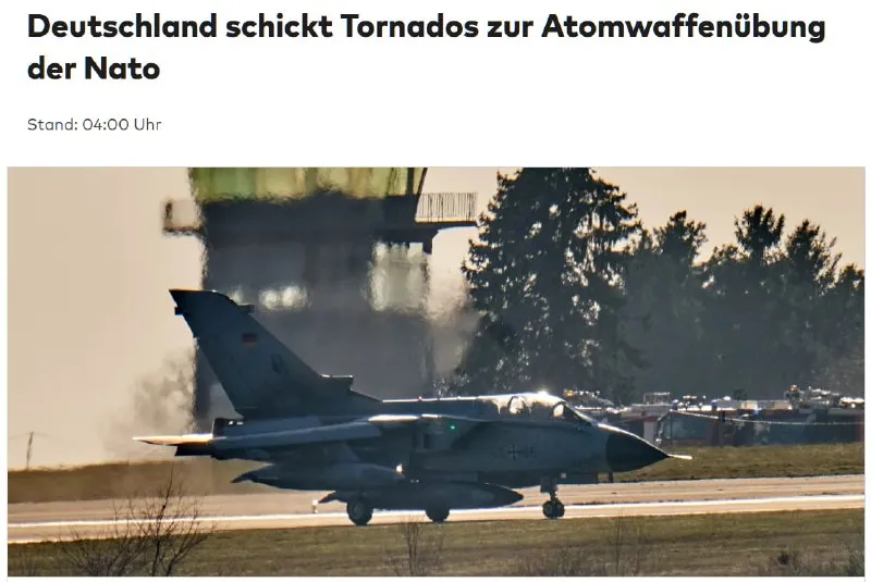 LA GERMANIA INVIA TRE TORNADO ALLE ESERCITAZIONI NUCLEARI NATO IN ITALIA