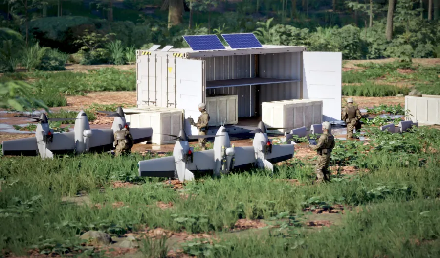 SIKORSKY PRESENTA UN KIT CONTAINERIZZATO PER QUATTRO DRONI NOMAD 100
