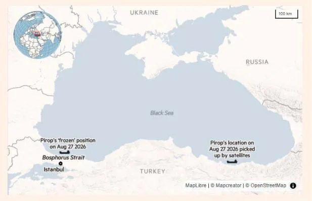 PETROLIERE RUSSE NEL MAR NERO FALSIFICANO LE COORDINATE AIS PER ELUDERE I DRONI