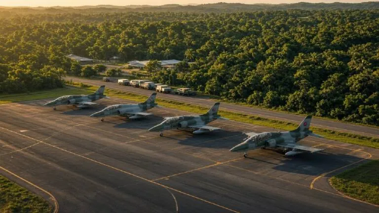 AEREI DA COMBATTIMENTO CINESI SULL'EX PISTA SEGRETA DELLA CIA IN LAOS
